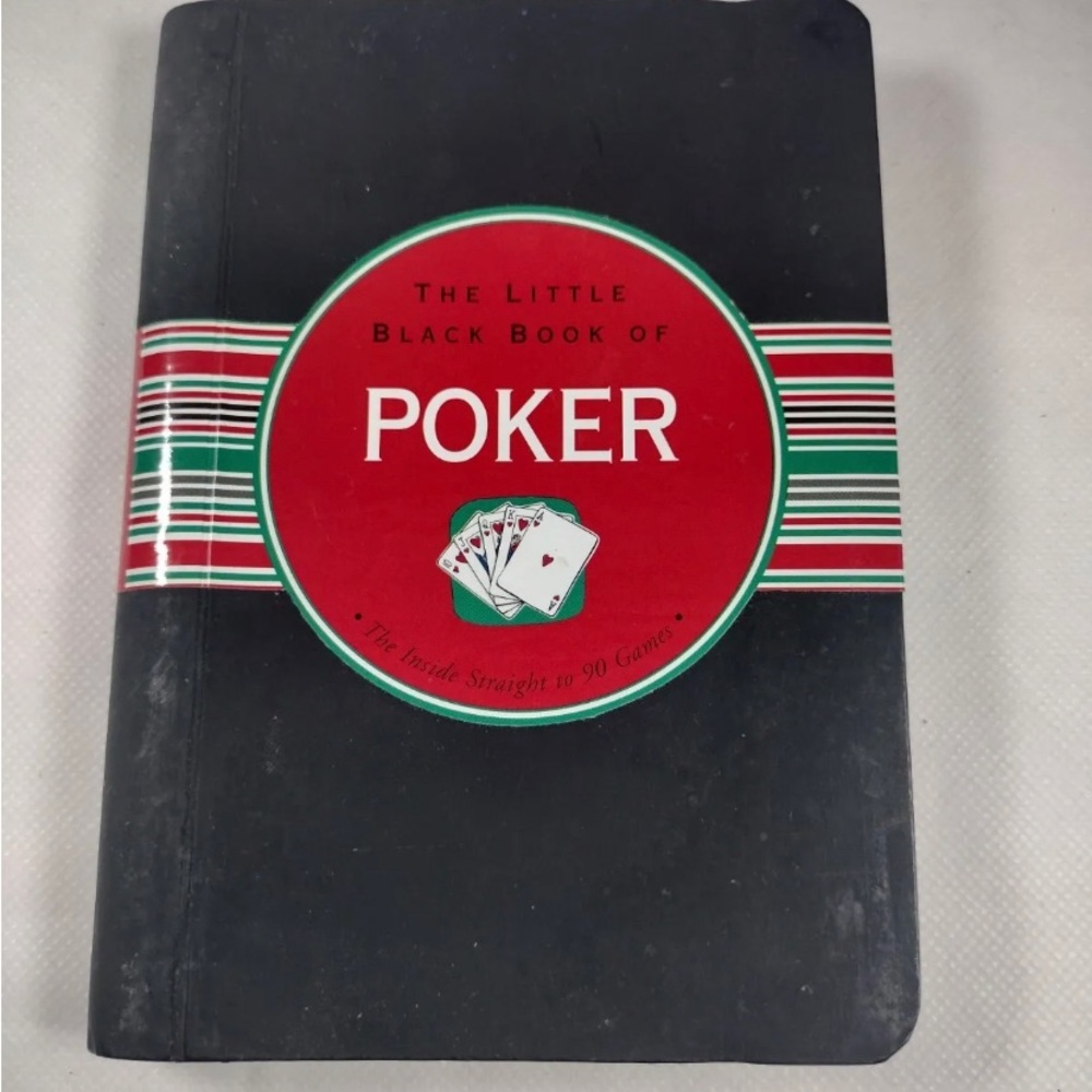 Vintage 2004 The Little Black Book of Poker , Spiral-bound , Peter Pauper Press
